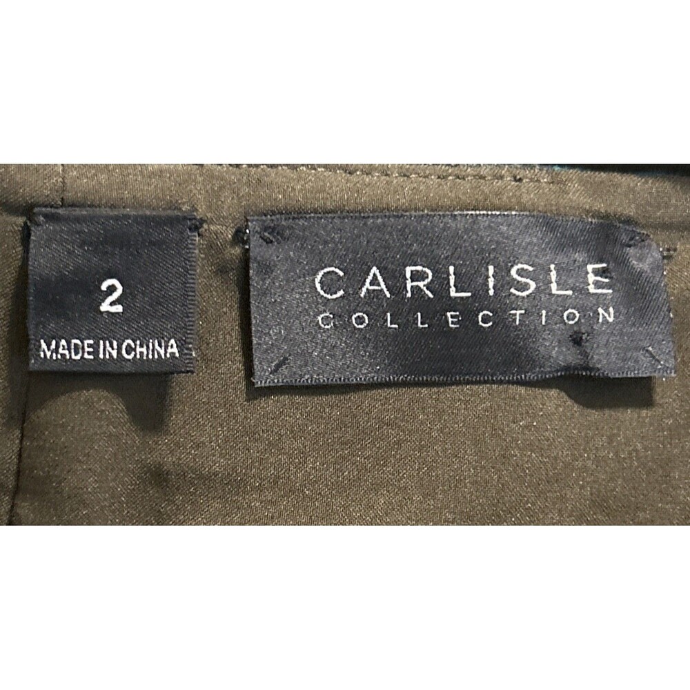 Carlisle Collection Turquoise Brown Sz 2 Skirt Sz 0 Matching Sleeveless Top - Picture 5 of 7